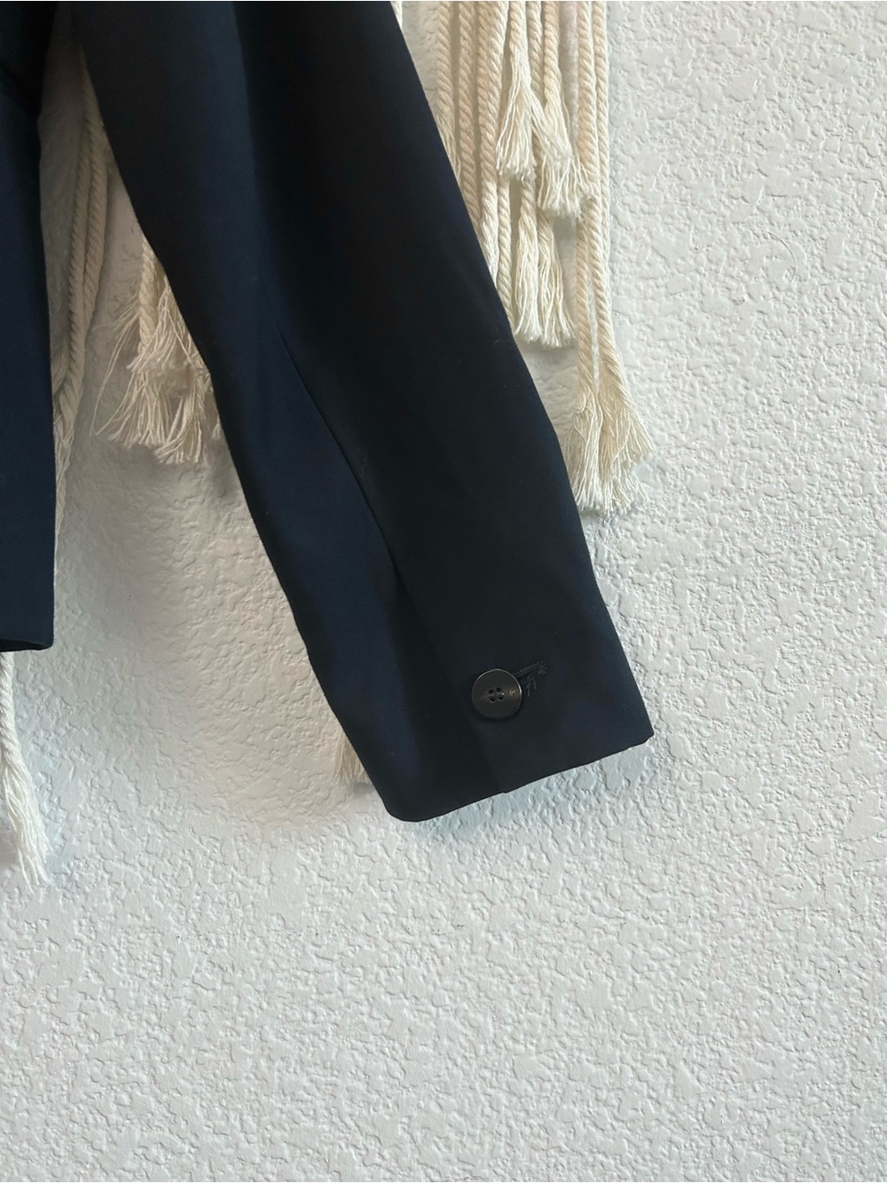 Mango MNG Navy One-Button Tailored Blazer | Classic Office Career Jacket - Picture 14 of 16